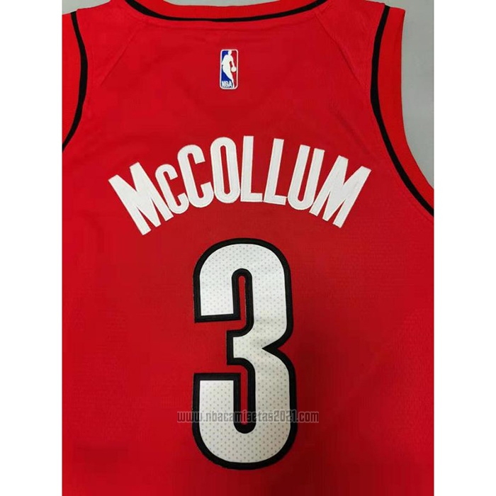 Camiseta Portland Trail Blazers C.j. McCollum #3 Statement 2020-21 Rojo